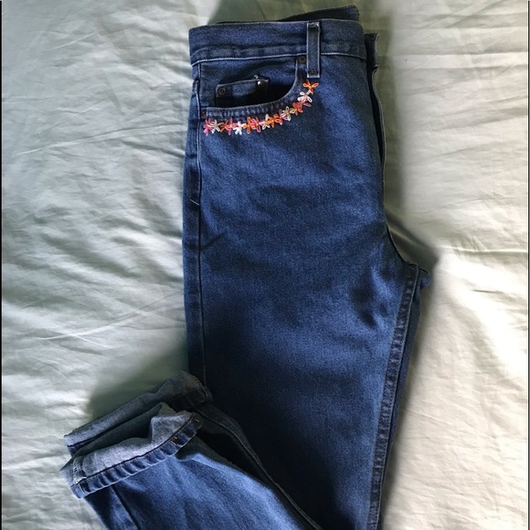 Hand Embroidered Jeans - Picture 3 of 8